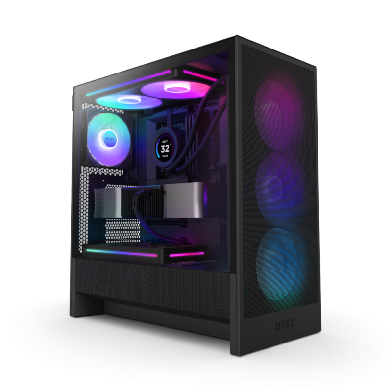 NZXT H5 (2024) Flow RGB Edition ATX Mid Tower Chassis Black