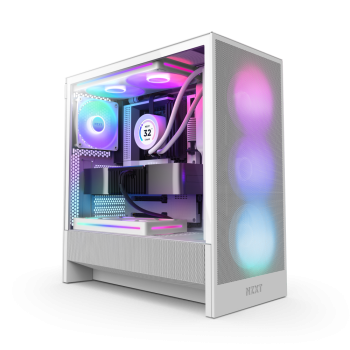 NZXT H5 (2024) Flow RGB Edition ATX Mid Tower Chassis White