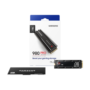 Samsung 980 Pro M.2 1TB NVMe PCIe 4.0 x4 with Heatsink