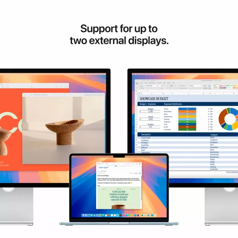 Apple MacBook Air 13.6" Apple M4 (10C CPU/8C GPU), 16 GB, 256 GB, Sky Blue, 2025