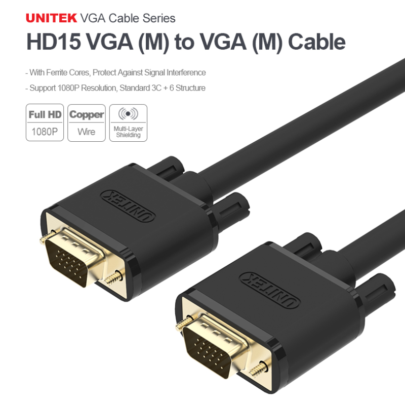 Unitek Y-C503G VGA to VGA Cable 1.5m