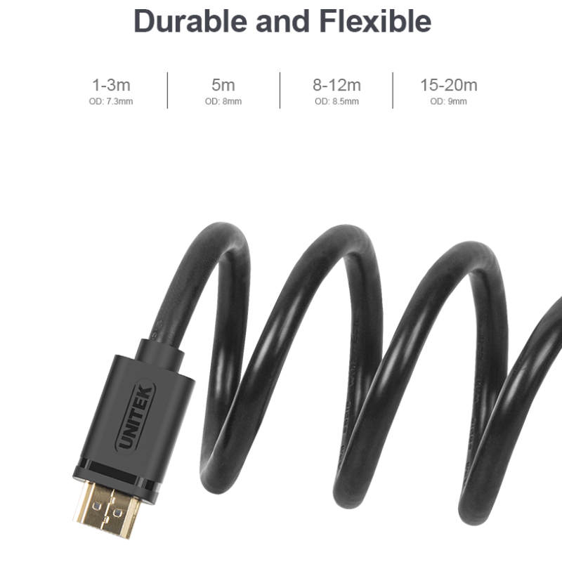 Unitek Y-C136M Premium 100% Copper HDMI Cable 1.0m