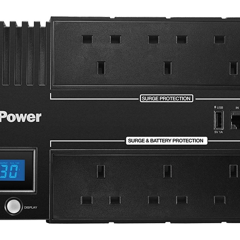CyberPower BR1000ELCD 1000VA/600W Brick Line Interactive UPS LCD