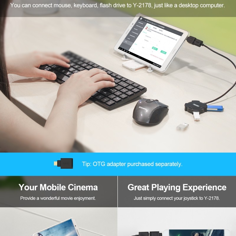 Unitek Y-2178 USB2.0 4-Port Hub with 30cm cable