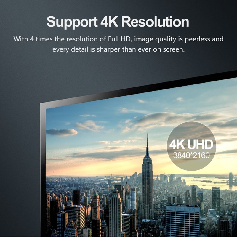 Unitek Y-C609BK DisplayPort 1.2 Cable 4K60Hz M-M 3.0m