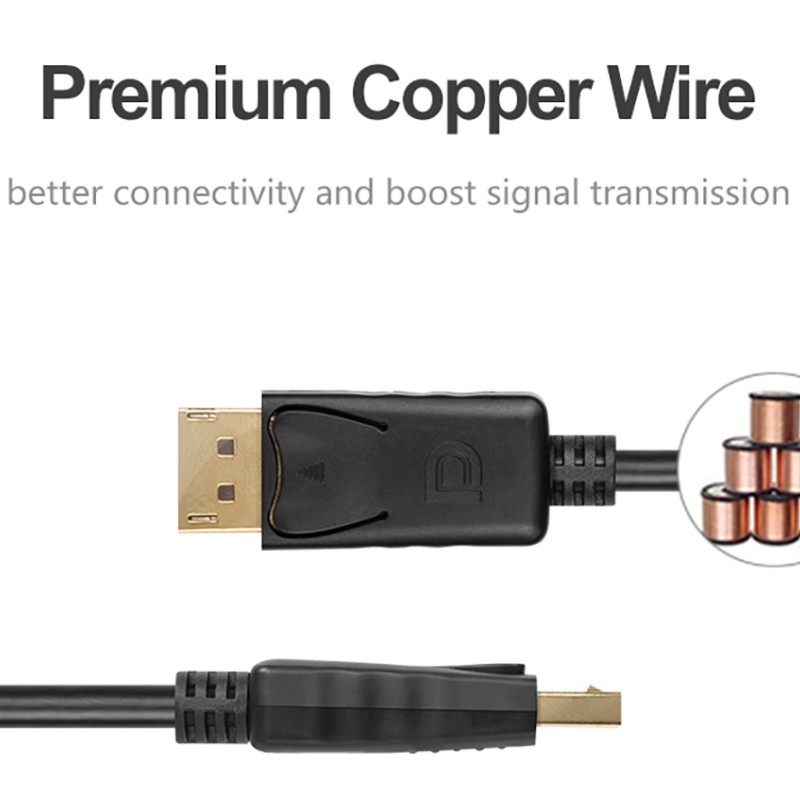 Unitek Y-C609BK DisplayPort 1.2 Cable 4K60Hz M-M 3.0m