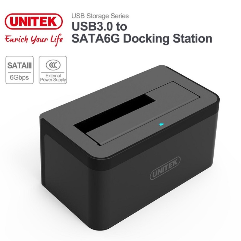 Unitek Y-1078 2.5/3.5inch SATA6G Single Bay HDD Docking Station