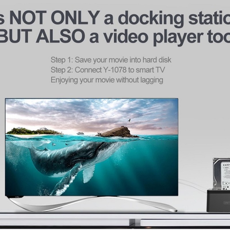 Unitek Y-1078 2.5/3.5inch SATA6G Single Bay HDD Docking Station