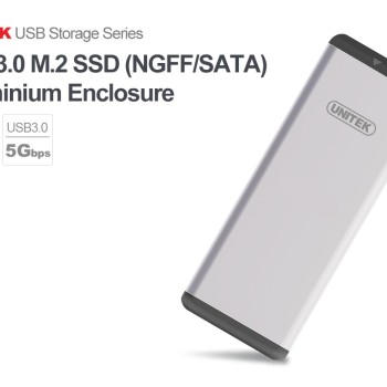 Unitek USB3.0 M.2 SSD SATA Aluminium Enclosure Y-3365