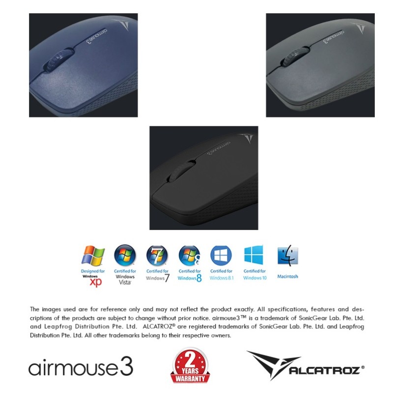 Alcatroz Airmouse3 Wireless Mouse Blue