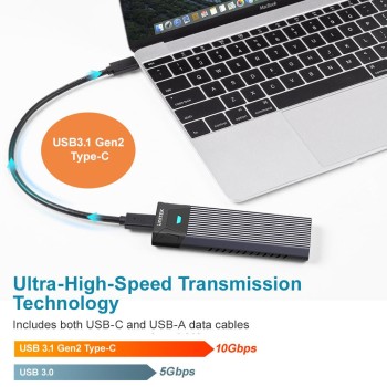 Unitek S-1203A USB3.1 Gen2 Type-C to M2 SSD NVMe Enclosure