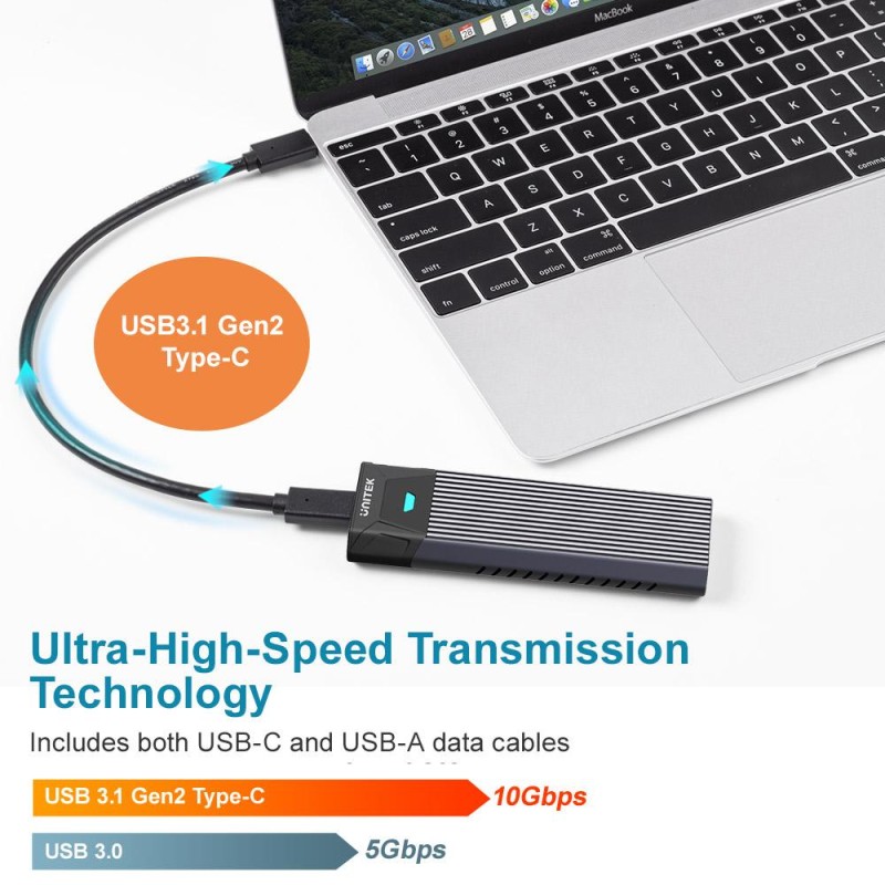Unitek S-1203A USB3.1 Gen2 Type-C to M2 SSD NVMe Enclosure