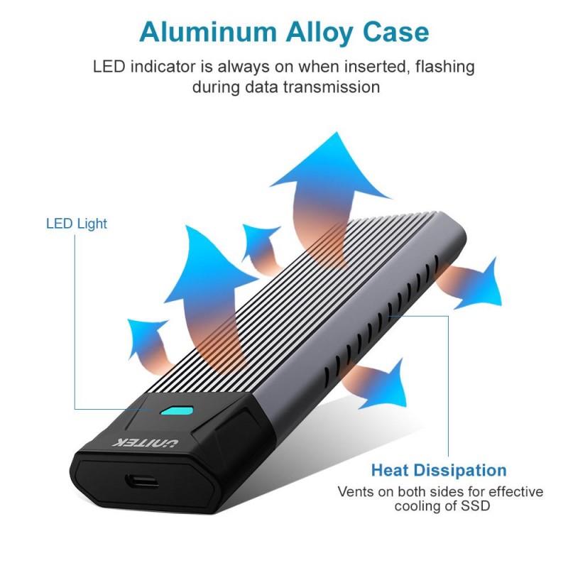 Unitek S-1203A USB3.1 Gen2 Type-C to M2 SSD NVMe Enclosure