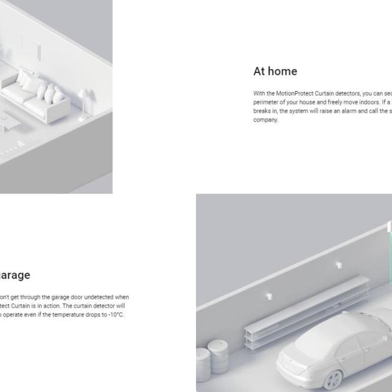 AJAX PIR MotionProtect Curtain White