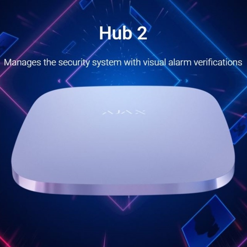 AJAX TCP-IP/GSM Alarm Hub2 (Supports PIR With Video Verification)  White