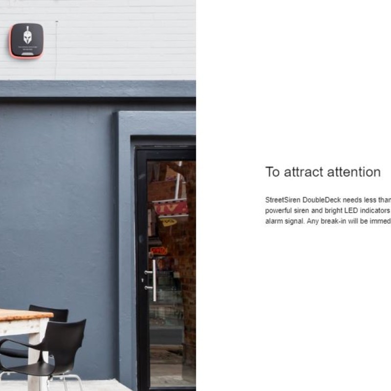 AJAX Wireless Outdoor StreetSiren DoubleDeck White