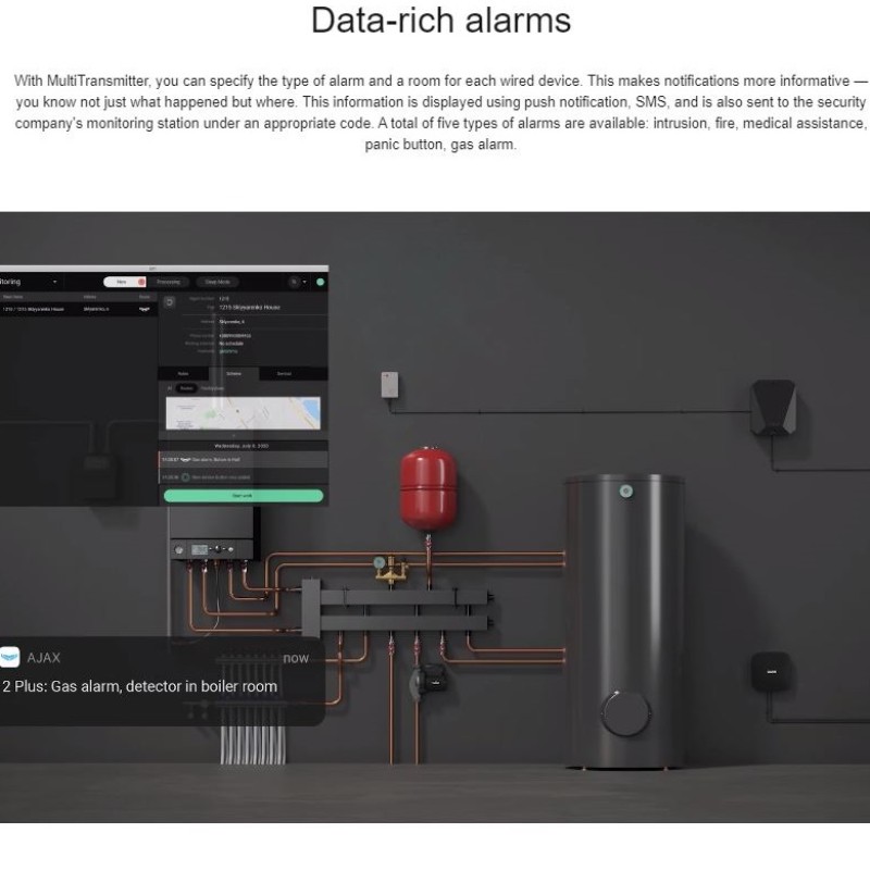 AJAX MultiTransmitter Wireless Integration
