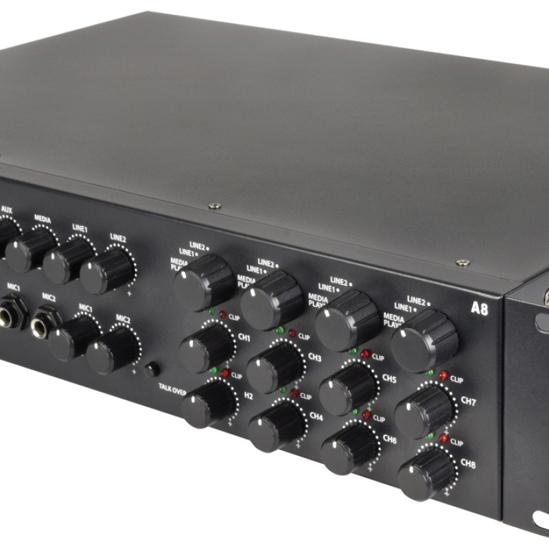 Adastra A8 4 x Independent Stereo Zones Amplfier 8x200W USB/BT/FM 953.408UK