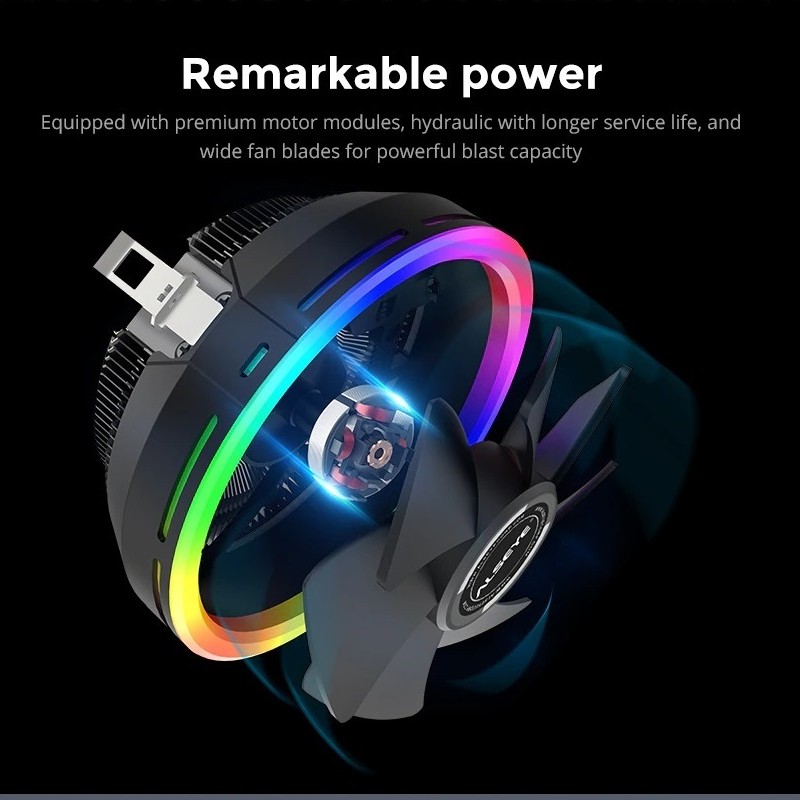 Alseye H120Z 4 PWM Pin CPU Cooler RGB Effect