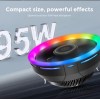 Alseye H120Z 4 PWM Pin CPU Cooler RGB Effect