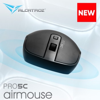 Alcatroz Airmouse Pro 5C Wireless Silent Mouse USB-A & USB-C dongle Black