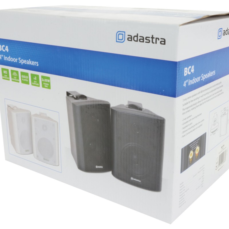Adastra BC4W 4'' Indoor Speakers White 100.901UK (PAIR)