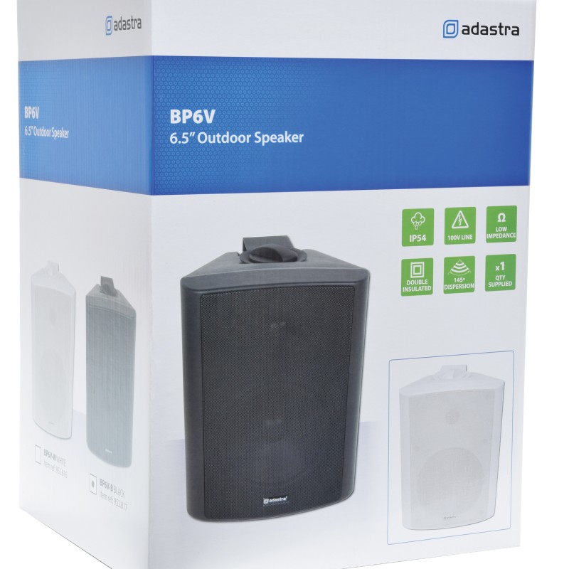 Adastra BP6V-B 100V 6.5'' 60W Indoor/Outdoor Speaker Black 952.817UK