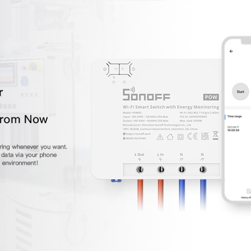 Sonoff Pow R3 25A WiFi Smart Switch