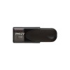 PNY Flash Drive Attache 4 USB 2.0 Stick 16GB Capless Slider Black FD16GATT4