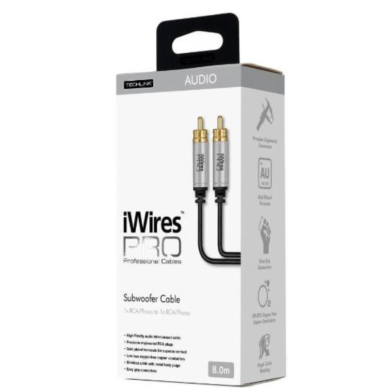 Techlink iWiresPro Subwoofer RCA 8.0m 711058