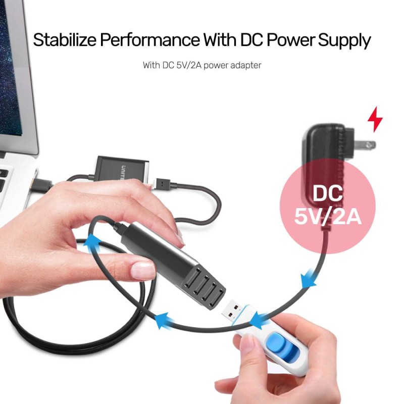 Unitek Y-2516 4 Port USB Extender Over Ethernet 60m