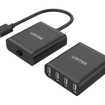 Unitek Y-2516 4 Port USB Extender Over Ethernet 60m