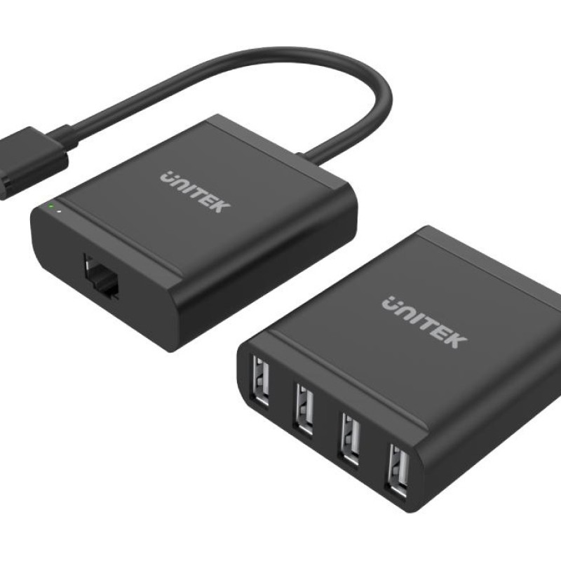 Unitek Y-2516 4 Port USB Extender Over Ethernet 60m