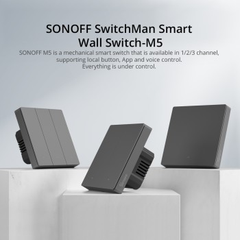 Sonoff M5 UK 2C (2 Buttons ) WiFi Smart Wall Mechanical Switch