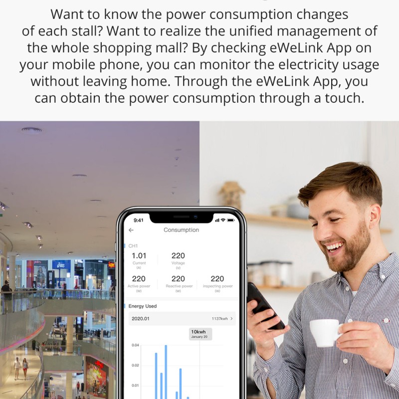 Sonoff SPM-Main Wifi Smart Stackable Power Meter