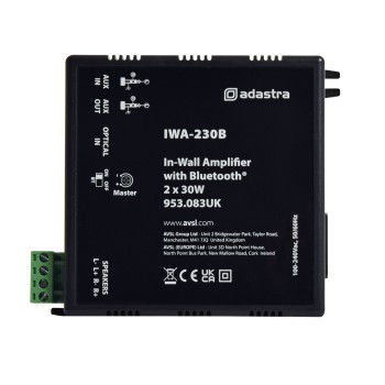 Adastra IWA230B In-Wall Bluetooth Amp 2x30W@4ohm 953.083UK