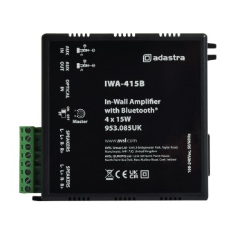 Adastra IWA415B In-Wall Bluetooth Amp 4x15W@4ohm 953.085UK