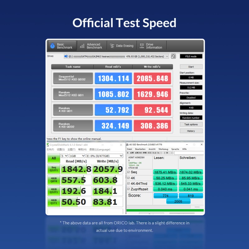 Orico USB-C 3.2 M2 NVME SSD Aluminum Enclosure Black M2PVC3-G20