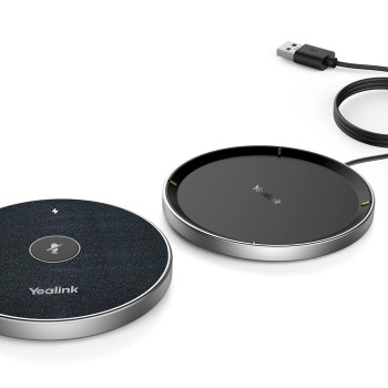 Yealink Conferencing Microphone Wireless Desktop 360° 6m Voice Pickup for UVC84, MeetingBar, SmartVision40 VCM36-W