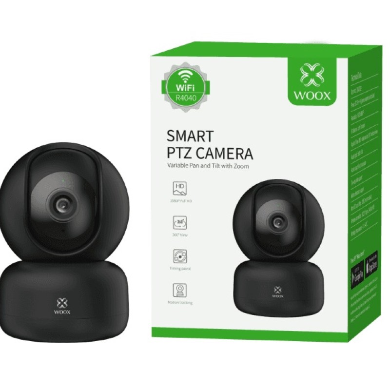 WOOX R4040B Wi-Fi Smart PTZ Camera 1080P Black
