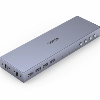 Unitek KVM HDMI 4K60Hz Switch 4-1 with 4-Port USB Hub V306A