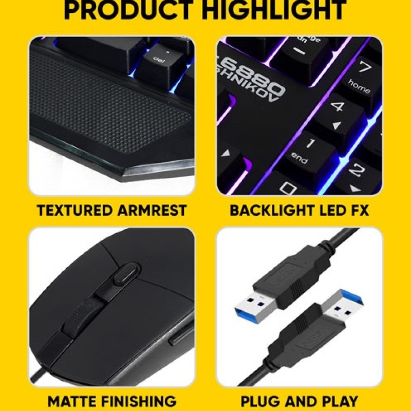 Armaggeddon AK-6880 Kalashnikov Keyboard and Mouse Gaming Kit