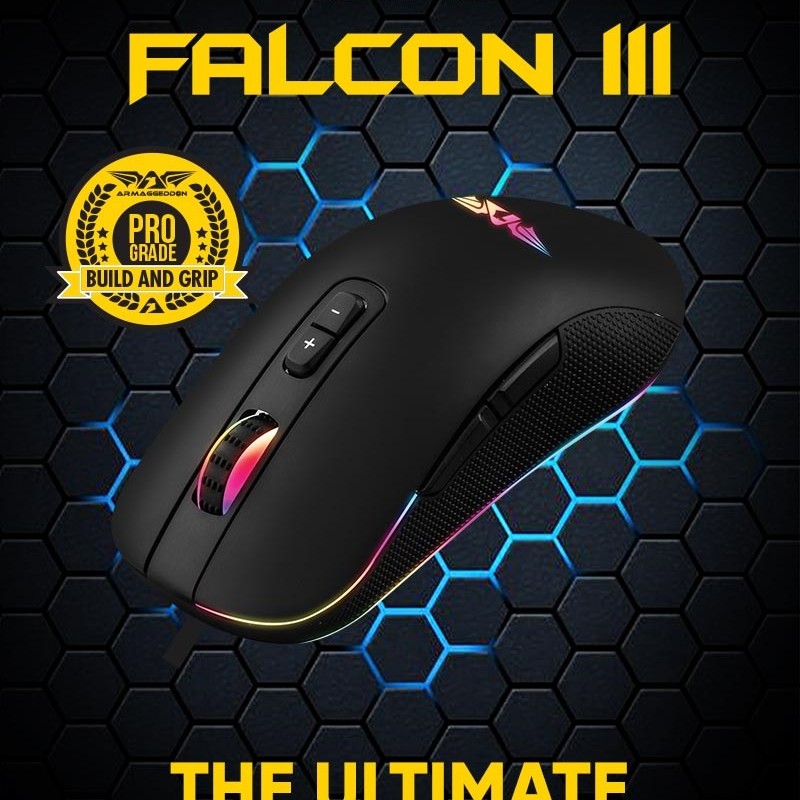 Armaggeddon Falcon 3 Pro-Gaming Mouse 10000CPI Macro-Able RGB
