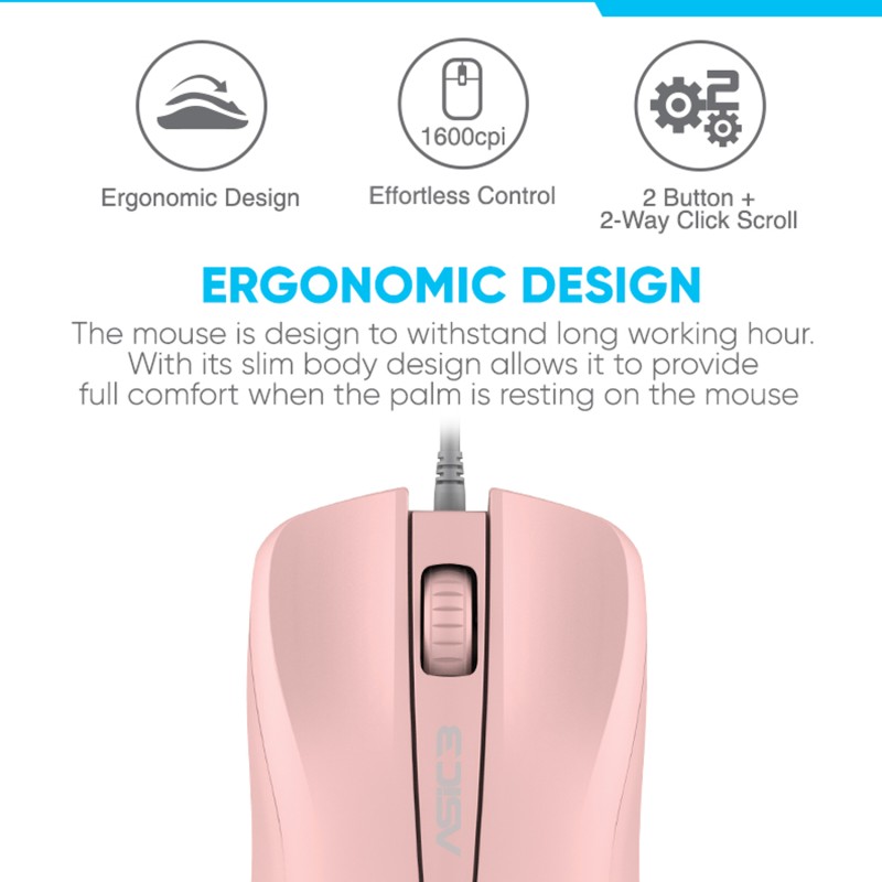 Alcatroz ASIC 3 Wired Mouse Black Blister