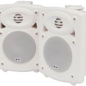 QTX QR5W Active Onwall Speakers Pair 5.25'' 2x20W White 178.201UK