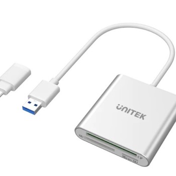 Unitek Y-9313D USB-A/C 3.0 Aluminium SD/Micro SD/CF Card Reader