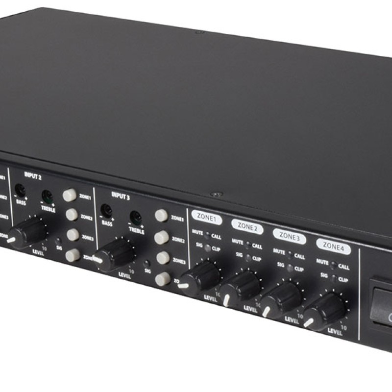 Adastra RM4460 Zoning 100V Mixer-Amp 4x60W USB/FM/BT 953.446UK