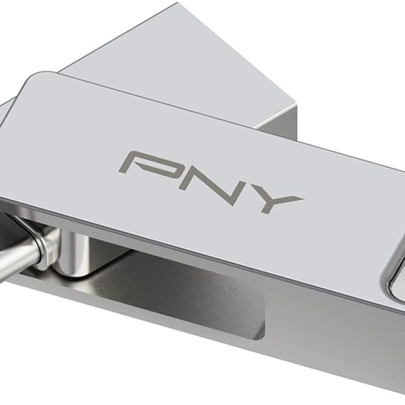 PNY Flash Drive Duo Link USB 3.2 Dual Connector OTG Capless Swivel 256GB Black FDI256DULINKTYC