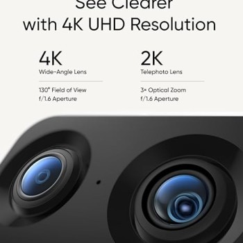 Anker Eufy Security Camera Indoor S350 4k Dual Camera Pan & Tilt