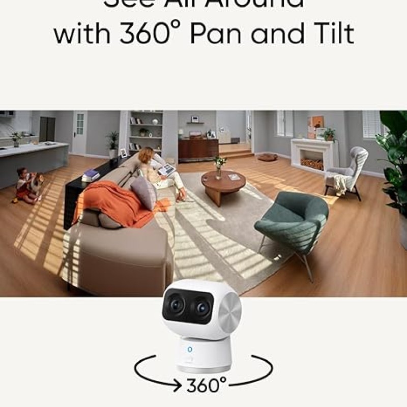 Anker Eufy Security Camera Indoor S350 4k Dual Camera Pan & Tilt